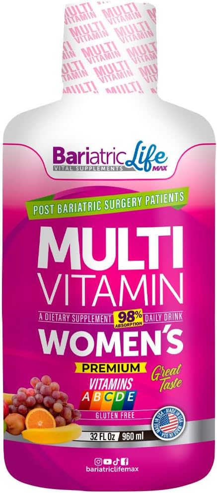Bariatrische multivitamine voor vrouwen met ijzer, volledige post-surgery formule, 100+ vitaminen, mineralen en aminozuren, suikervrije. 98% Absorptiesnelheid, ondersteunt energie, spieren en cardiovasculaire gezondheid