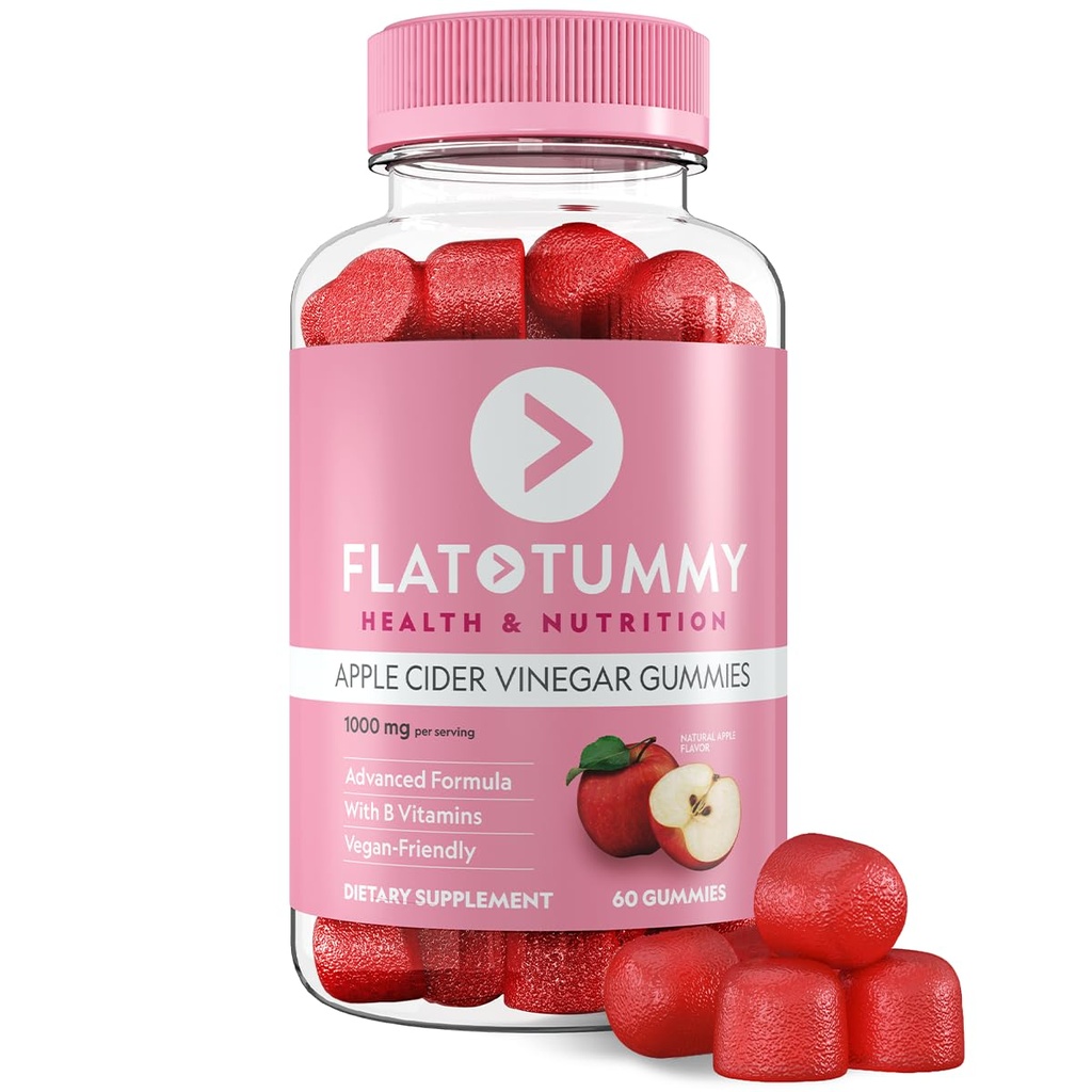 Flat Tummy Apple Cider Vinegar Gummies, 60 Count 
