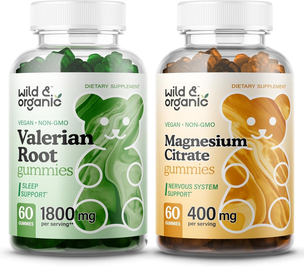 Wilde & Organische Valeriaan Root Gummies & Magnesium Citrate Gummies