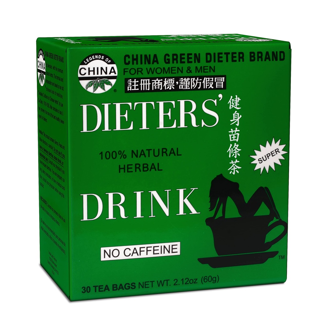 Oom Lee's Thee China Groene Dieters Thee Cafeïne Gratis, 2.12 Oz, 30 Tellen