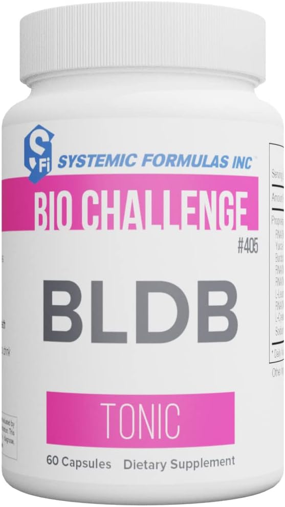 Systemische Formules BLDB Tonic 60 Capsules Bio Challenge #405. Bloedgezondheid. Bevat lever, nieren, milt en hemoglobineweefsel.