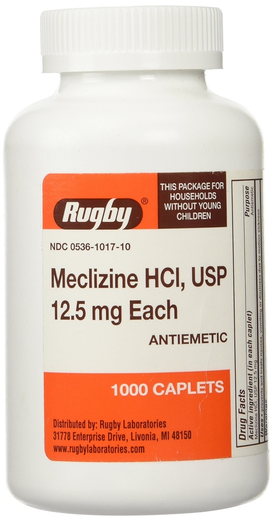 MECLIZINE TABS 12,5 MG OTC*RUG Grootte: 1000