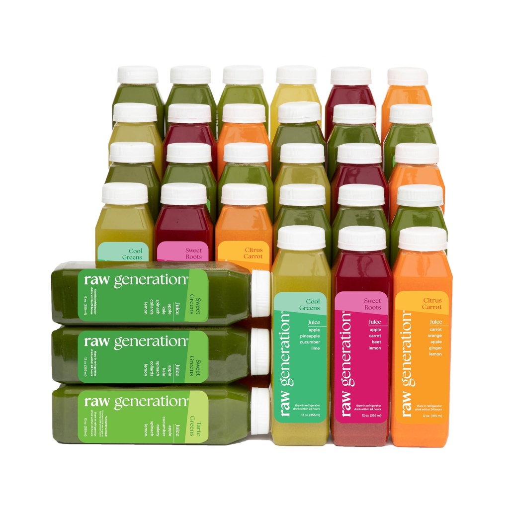 Raw Generation Skinny Juice Cleanse (5-Day) – Best Juice Cleanse for Detox and Weight Loss | Reduced Bloating & Increased Energy | 100% Raw & Cold-Pressed Juices