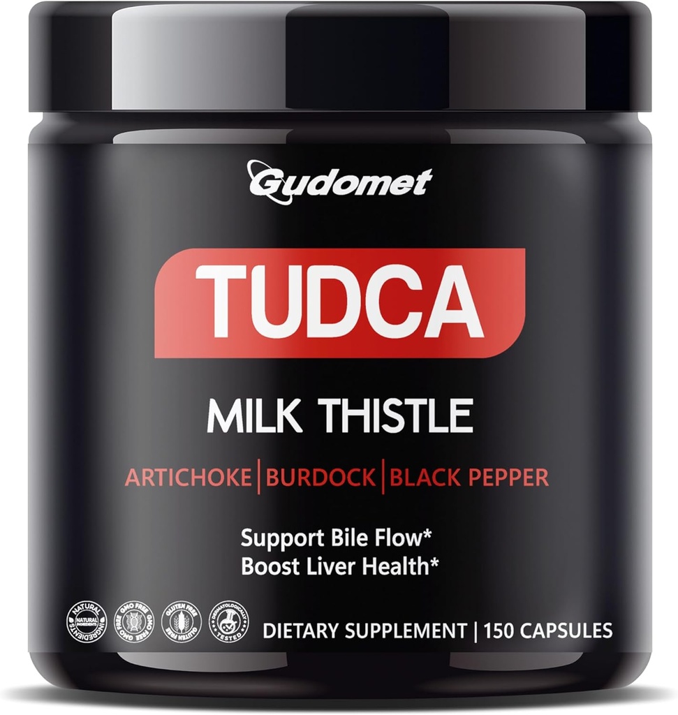 Premium TUDCA met melkdistel, Artichoke, Burdock & Black Pepper 