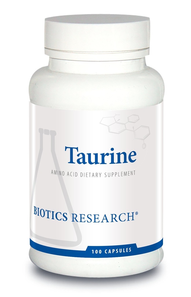 Biotics Research Taurine – 500 mg Taurine, Amino Acid, Brain Health, Cardiovascular Health, Antioxidant. 100 Capsules.