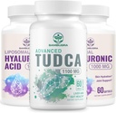 TUDCA Lever Supplementen 1100 mg en Liposomale Hyaluronzuur Supplementen 1000 mg, Hoge Biobeschikbaarheid Supplement (verpakking van 3)