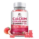 Calcium citraat 1200mg met vitamine D3 Gummies, Calcium Gummies met vitamine D3 voor vrouwen & mannen, Cal Magnesium Zink voor botspieren Gezond- Natural White Peach smaak- 30 dagen levering