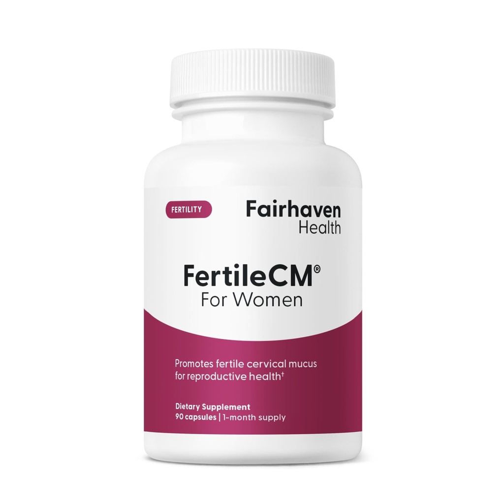 Fairhaven Health FertileCM Vruchtbaarheidssupplement voor vrouwen, Capsules - Fertiel Cervical Slijm, Ovulation Cycle, Inclusief L-Arginine, N-Acetyl-Cysteine, Grape Seed Extract en Vitamine C - 90 Capsules