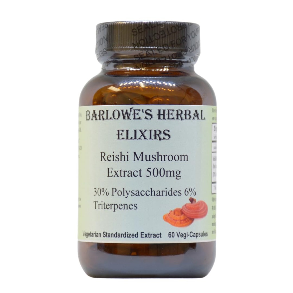 Barlowe's Herbal Elixirs Reishi Mushroom Extract Supplement 