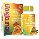 Neurobion Kurkuma Curcumin 650 mg Kruidensupplement voor antioxidant Support, Hoge Absorptie Ultra Krachtige Kurkuma Supplement Multivitaminen Complex met B12, 40 Capsules