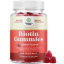 Natuurlijke biotine Gummies voor haargroei - Biotine Vitamines Haarhuid en Nagels Gummies voor vrouwen en mannen - Groei Vitaminen Vrouwen met Pantotheenzuur