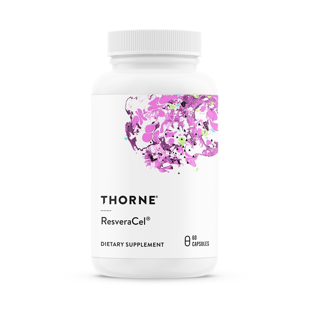 THORNE - ResveraCel - Nicotinamide Riboside met quercetine Phytosome & Resveratrol - Ondersteuning gezonde veroudering, methylering, Cellular Energy Production & Metabolisme* - 30 porties