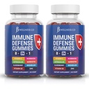 8 in 1 Immuun verdediging Booster supplement Gummies met Astragalus wortel, vitamine C en zink, vitamine D3, vlierbes en quercetin (2 Pack)