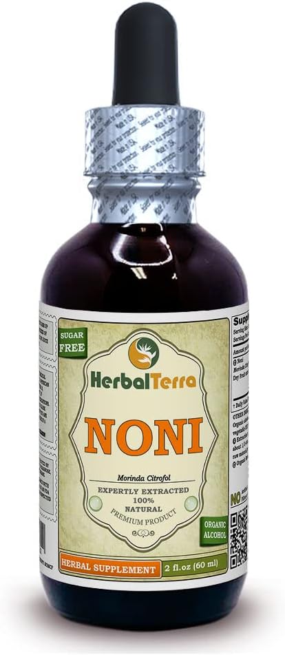 Herbal Terra LLC Noni (Morinda Citrofol) Tincture, Organic Dried Fruits Liquid Extract 2 oz