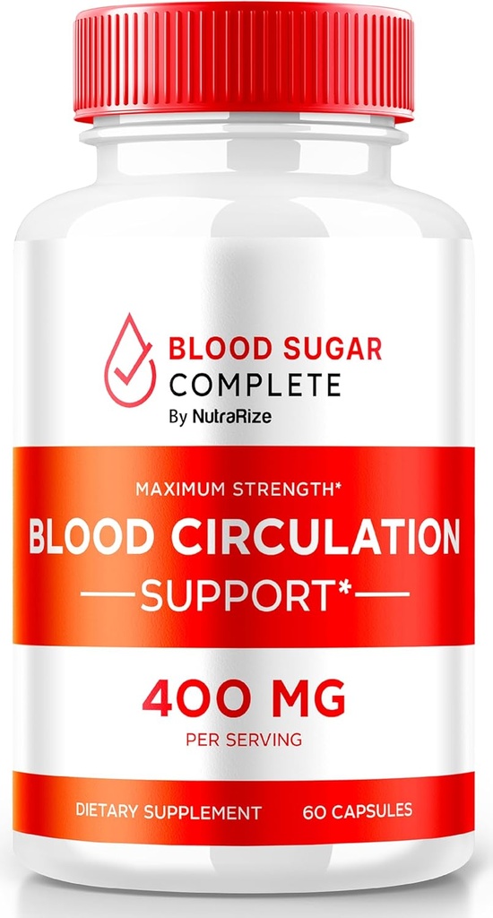 Blood Sugar Complete Capsules - Natural Blood Support Optimizer - Inclusief vitamine C, kaneelpoeder, stekelige perenextract en kurkumawortelpoeder (60 capsules)