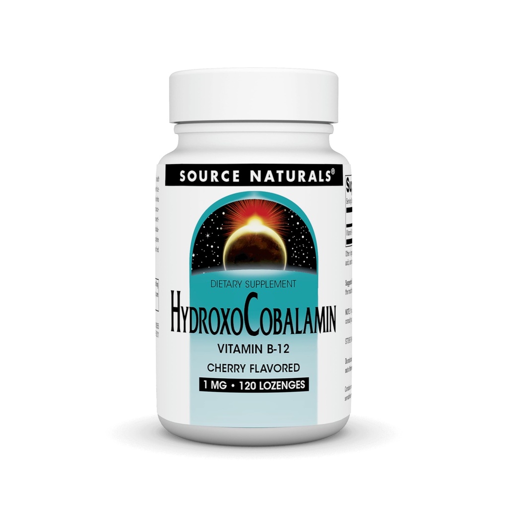 Bron Naturals HydroxoCobalamine, Vitamine B-12, 1 mg - 120 Cherry Flavored Lozen