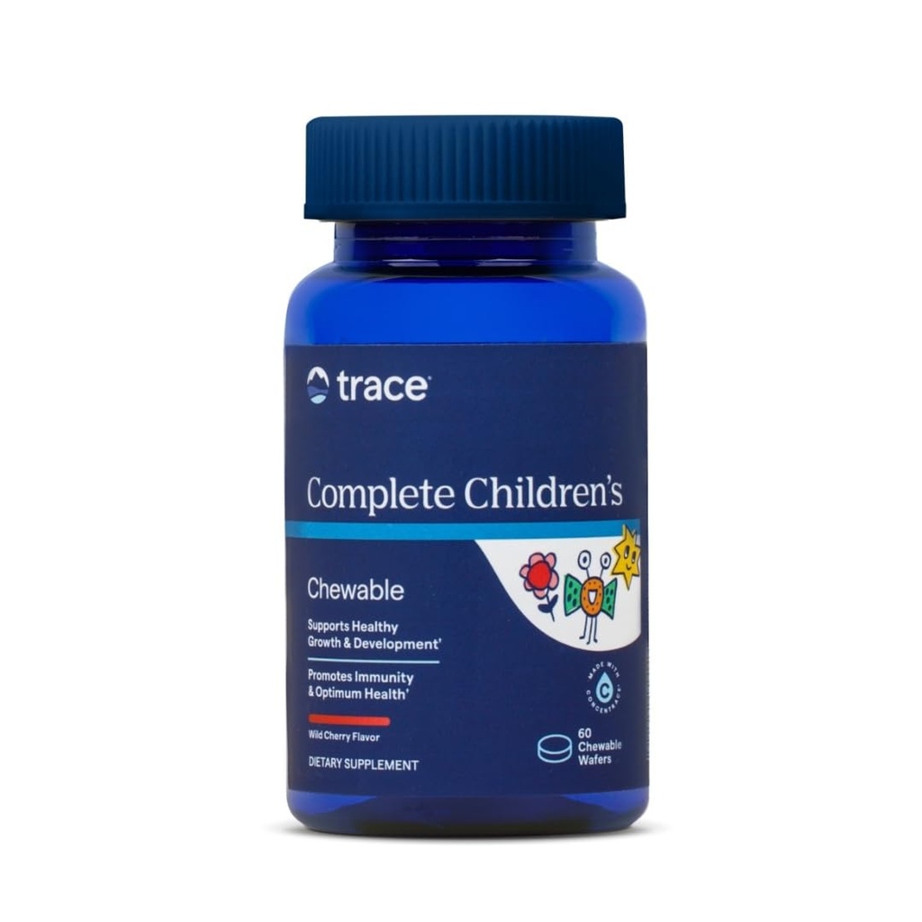 Trace Minerals Complete Children's Chewable - Gluten-Free Multivitamin for Kids - Chewable Multivitamin Supplement to Support Health & Development - 60 Chewable Wafers (30 Servings)