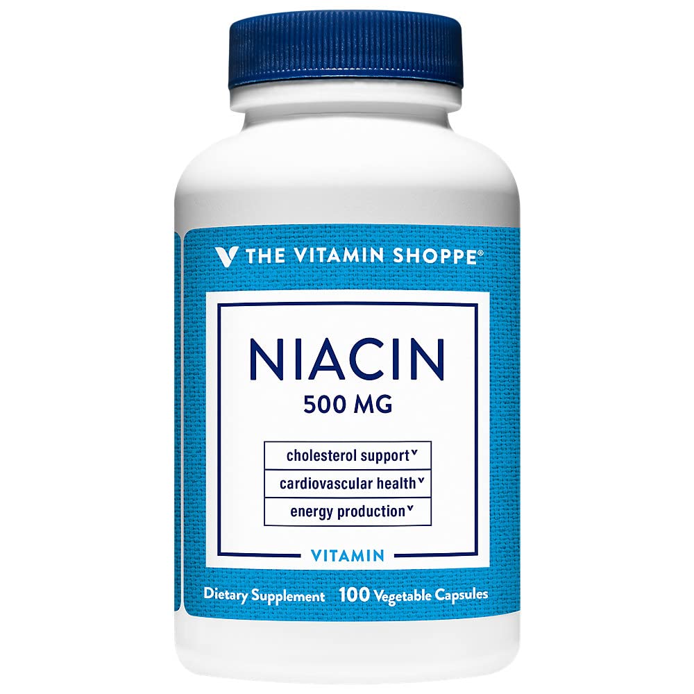 De Vitamine Shoppe Niacin - Cholesterol ondersteuning - 500 MG (100 plantaardige capsules)