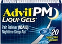 Advil PM Liqui-Gels Pain Reliver and Nighttime Sleep Aid, Pain Medicine met Ibuprofen voor pijnverlichting en difenhydramine HCL voor een slaaphulp - 20 Liquid Filled Capsules - Terug naar College