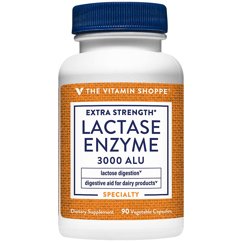 Extra sterkte Lactase Enzyme a" Digestieve hulp a" 3.000 ALU (90 plantaardige capsules)