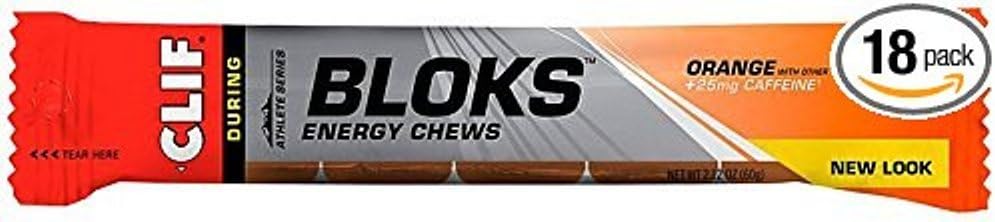 CLIF BLOKS Energie Kauwen - Oranje - (2.1 oz, 18 Tel)