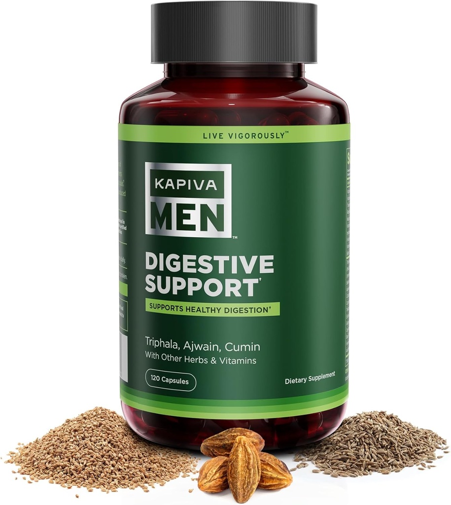 Digestieve ondersteuning Supplement met Trifala, Ajwain, komijn, en andere kruiden en vitaminen, ondersteunt gezonde spijsvertering en Gut Health, 60 dagen levering, 120 capsules