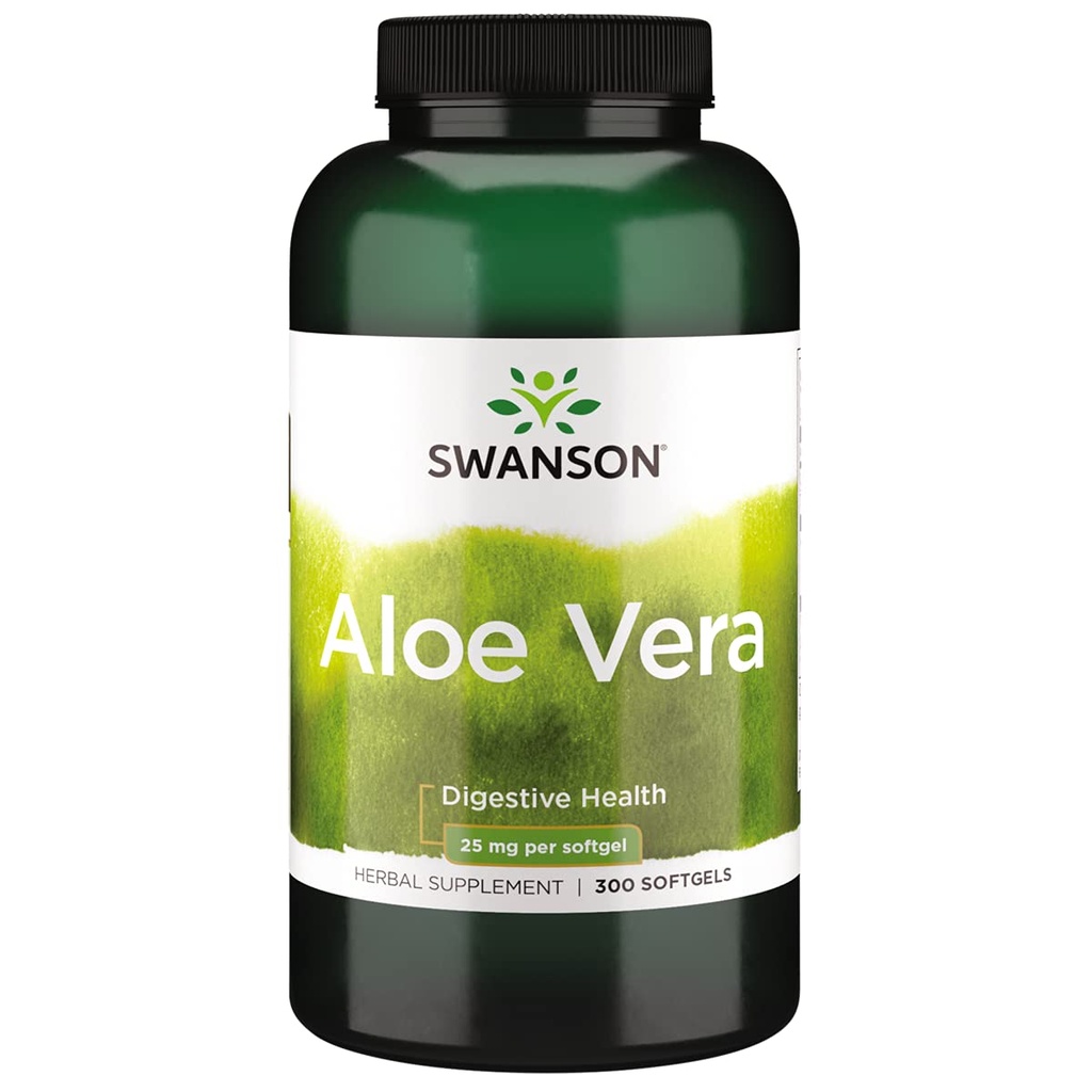 Swanson Aloë Vera 25 Milligrammen 300 Sgels