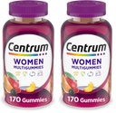 Centrum MultiGummies Gummy Multivitamine voor vrouwen, Multivitamine/Multimineral Supplement met Vitamine D3, B Vitaminen en Antioxidanten, Assorted Fruit smaak - 170 Tellen (Pack of 2)