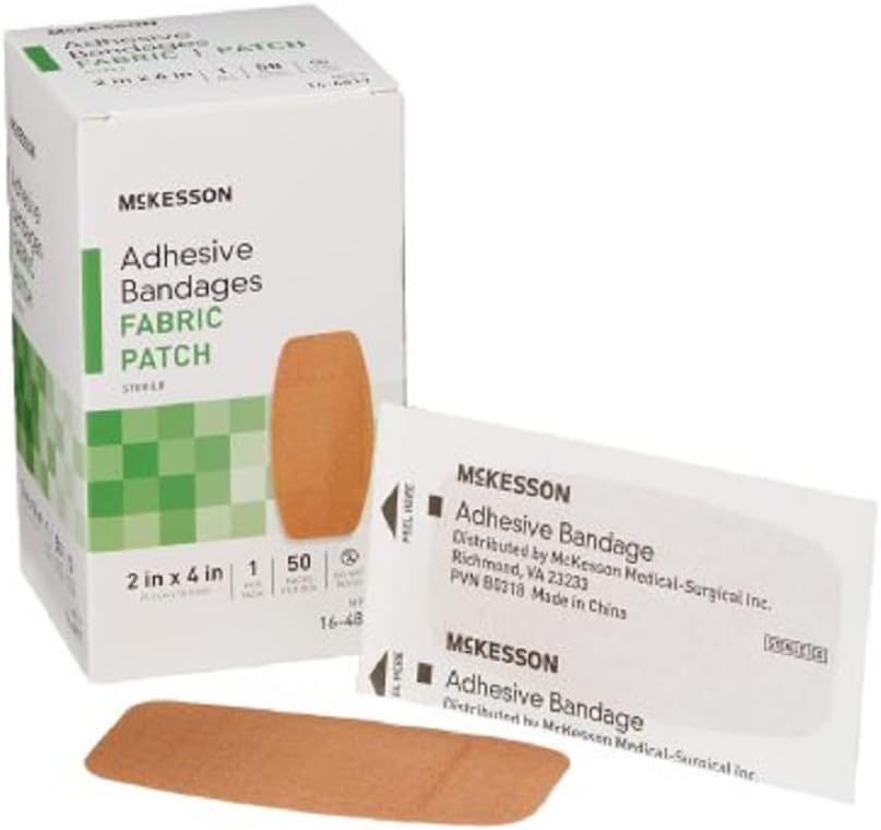McKesson Lijm Bandages, Steriel, Stof Patch, 2 in x 4 in, 50 Tel, 1 Verpakking