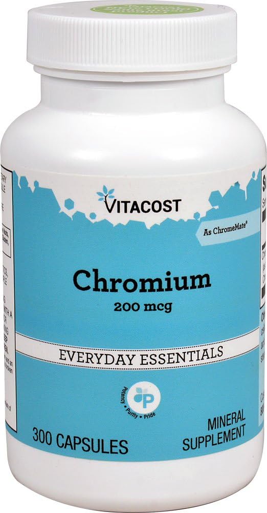 Vitacost GTF Chroom Polynicotinaat als ChromeMate - 200 mcg - 300 Capsules