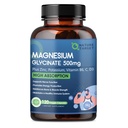 NATURE TARGET Magnesium Glycinate 500mg, gecheleerde magnesium met zink en vitamine D3 voor spier, nerve & bot, ondersteuning hart gezondheid en been kramp, sterkte immuunsysteem - 120 capsules