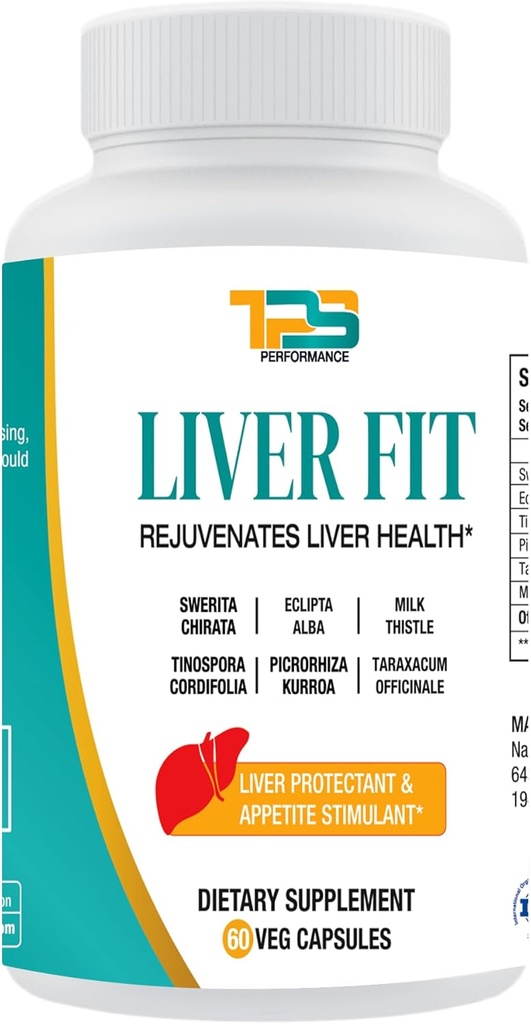 Lever Fit Lever Reiniging, Detox & Reparatie Formule - Natuurlijke lever ondersteuning supplement met melk distel Extract, Phyllanthus Amarus Extract, Picrorhiza Kurrora Extract, 60 capsules