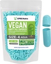 XPRS Nutra Maat 4 Lege Capsules - 500 Tel Kleine Lege Vegan Capsules - DIY Plantaardige Capsule Vulbare Do-It-Yourself Veggie Pill Caps voor Supplementen (Aqua)