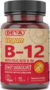 SIXNE Deva Nutrition Vegan Vitaminen Sublingual B-12 Tabletten, 2 Tellen