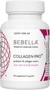 Bebella Collageen Pro- Probiotica & Collageen Peptiden I Verbeteren Gut & Skin Barrier Vermindert ontsteking, ondersteunt gezonde huid, haren en nagels w/Zinc VIT C Hyaluronzuur 60 capsules