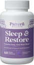 Pattern Wellness Sleep + Restore Supplement - Bevordert diepe, trage golf Slaap - Mood & Stress Response Support - Pure Vegan Health - 60 niet-GMO Capsules