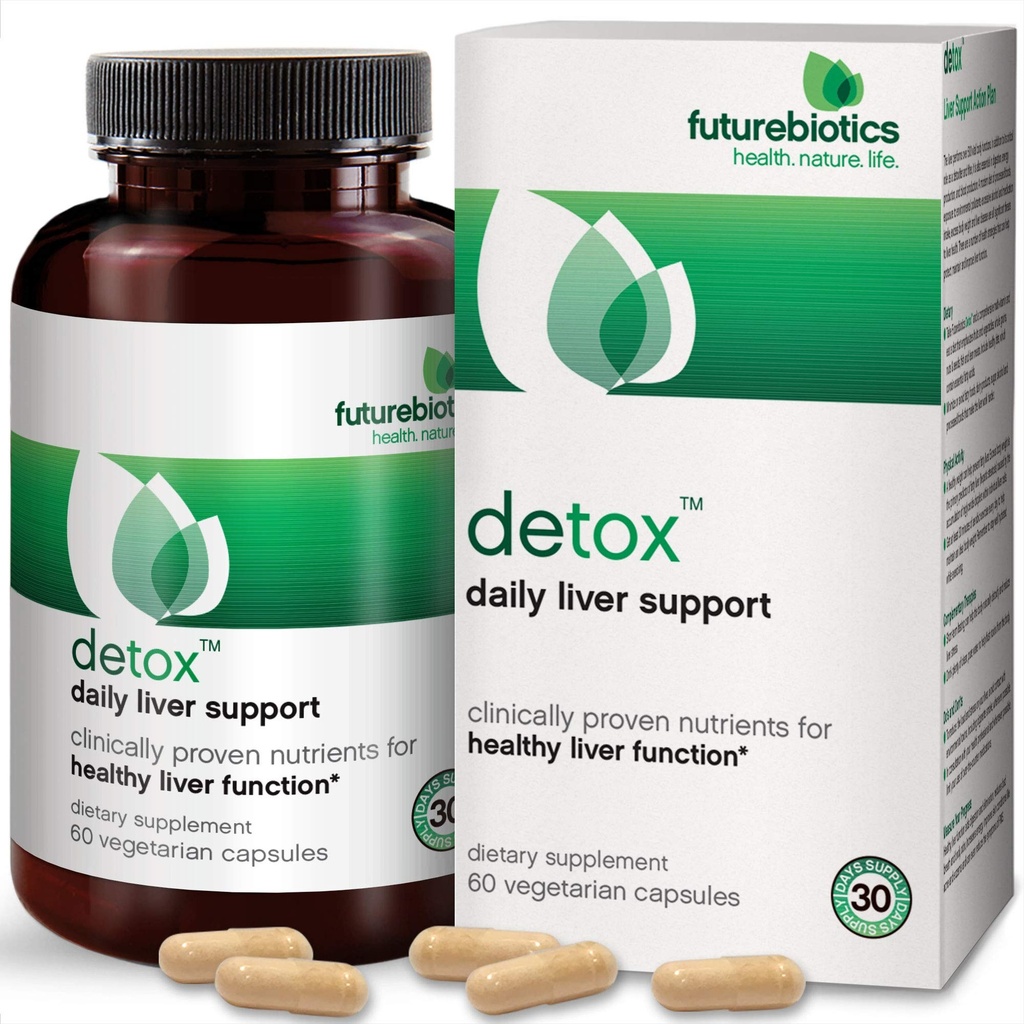 Futurebiotica Detox Dagelijkse lever Ondersteuning, 60 Vegetarische Capsules