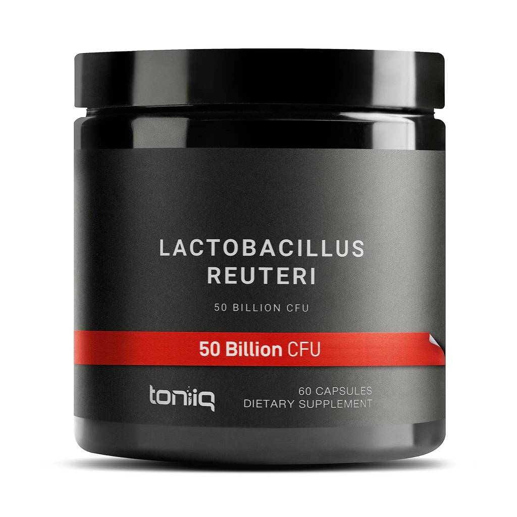 Toniiq 50 miljard CFU Lactobacillus Reuteri Probiotic 50mg per portie - L Reuteri Probiotics - Hoogste CFU Count Lactobacillus Reuteri Probiotic - 60 Vegetarische Capsules - 60 porties