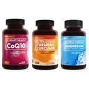 BioEmblem Triple Magnesium Complex and Turmeric Curcumin Supplement and CoQ10 with BioPerine