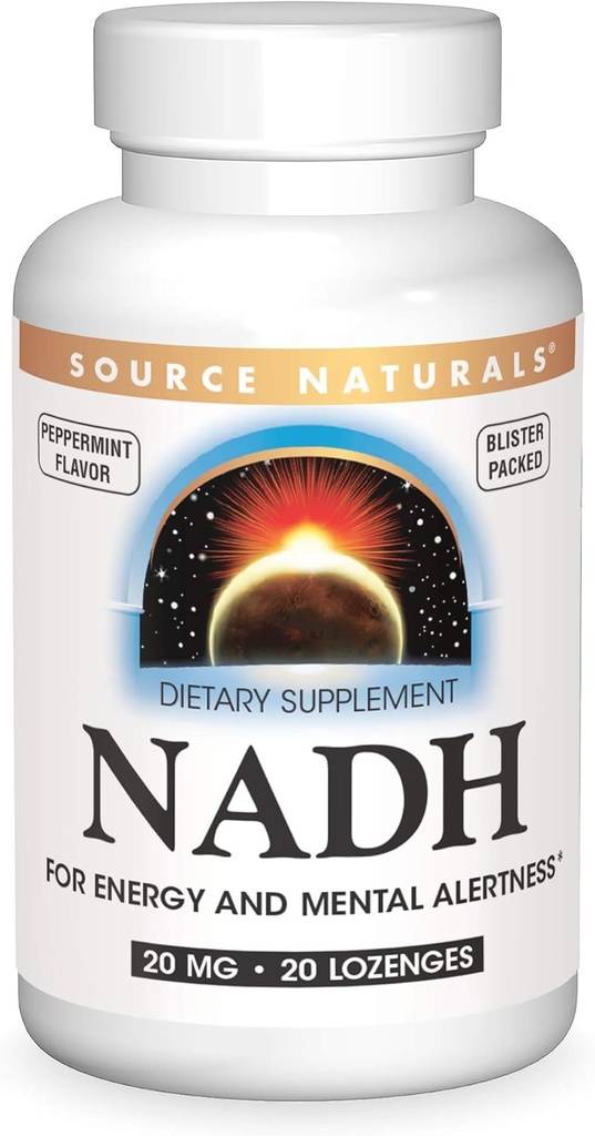 Bron Naturals NADH 20mg, Boost Energy and Mental Alertness* - 20 Lozen