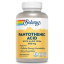 SOLARAY Pantothenic Acid 500mg - Pantothenic Acid Supplement (Vitamine B5) - Essential B Complex Vitamine - Zenuwstelsel en Cellular Energy Support - Vegan, Glutenvrij, 60-dagen Guaratee, 250 porties