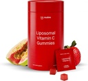 Liposomale vitamine C Gummies voor volwassenen - 500mg per portie - 60 Gummies, Hoge Absorptie Vegan Low Sugar Vitamine C Gummy, Antioxidant, Energie, en Collagen Booster - Aardbei Guava Flavor