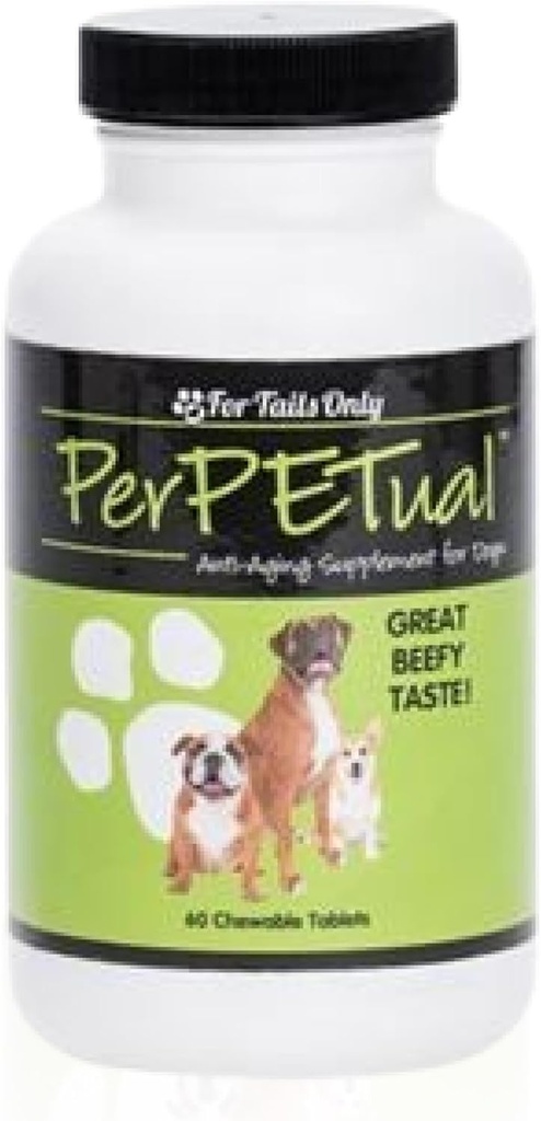 Youngevity PerpetualTM - Maximale sterkte Anti-Aging Hondenbot en gezamenlijke ondersteuning - met Glucosamine, Choline, MSM, Melkdistel, Calcium, Kurkuma & meer - 60 Kauwtabletten