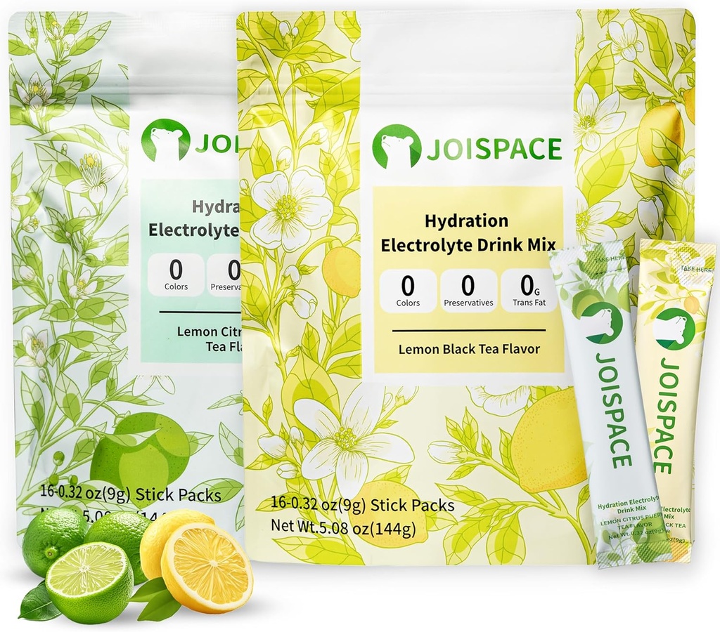 JOISPACE Electrolyte Drank Mix met theepolyfenolen Snelle Hydratatie & Elektrolyten Boost 
