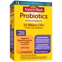 Nature Made Probiotics for Digestief Health Extra Strength 15 Miljard CFU van Live Cultures, Probiotica voor vrouwen en mannen, 30 Probiotische Capsules, 30 Day Supply