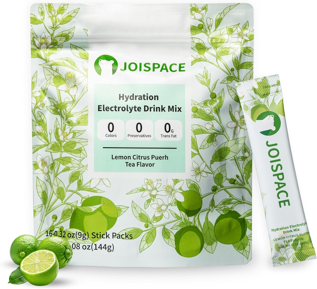 JOISPACE Electrolyte Drink Mix met Thee Polyfenolen Snelle Hydratatie & Elektrolyten Boost 