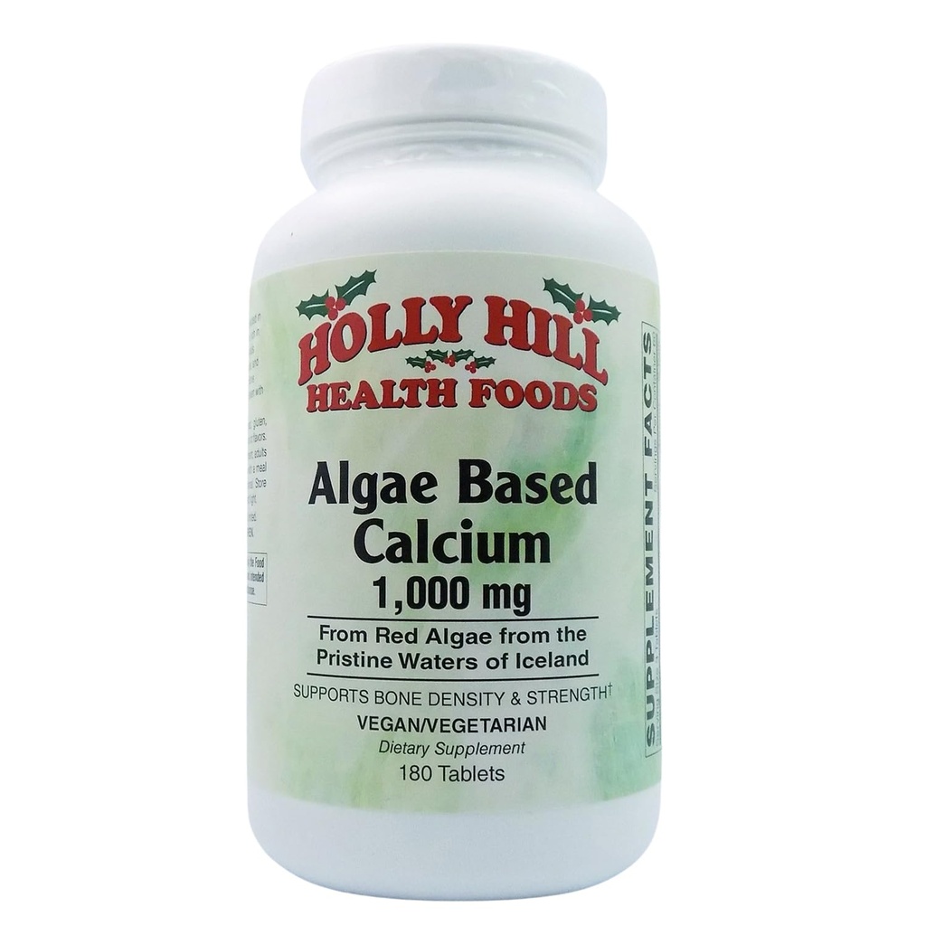 Holly Hill Health Foods Algen gebaseerd Calcium 1000 mg, 180 tabletten