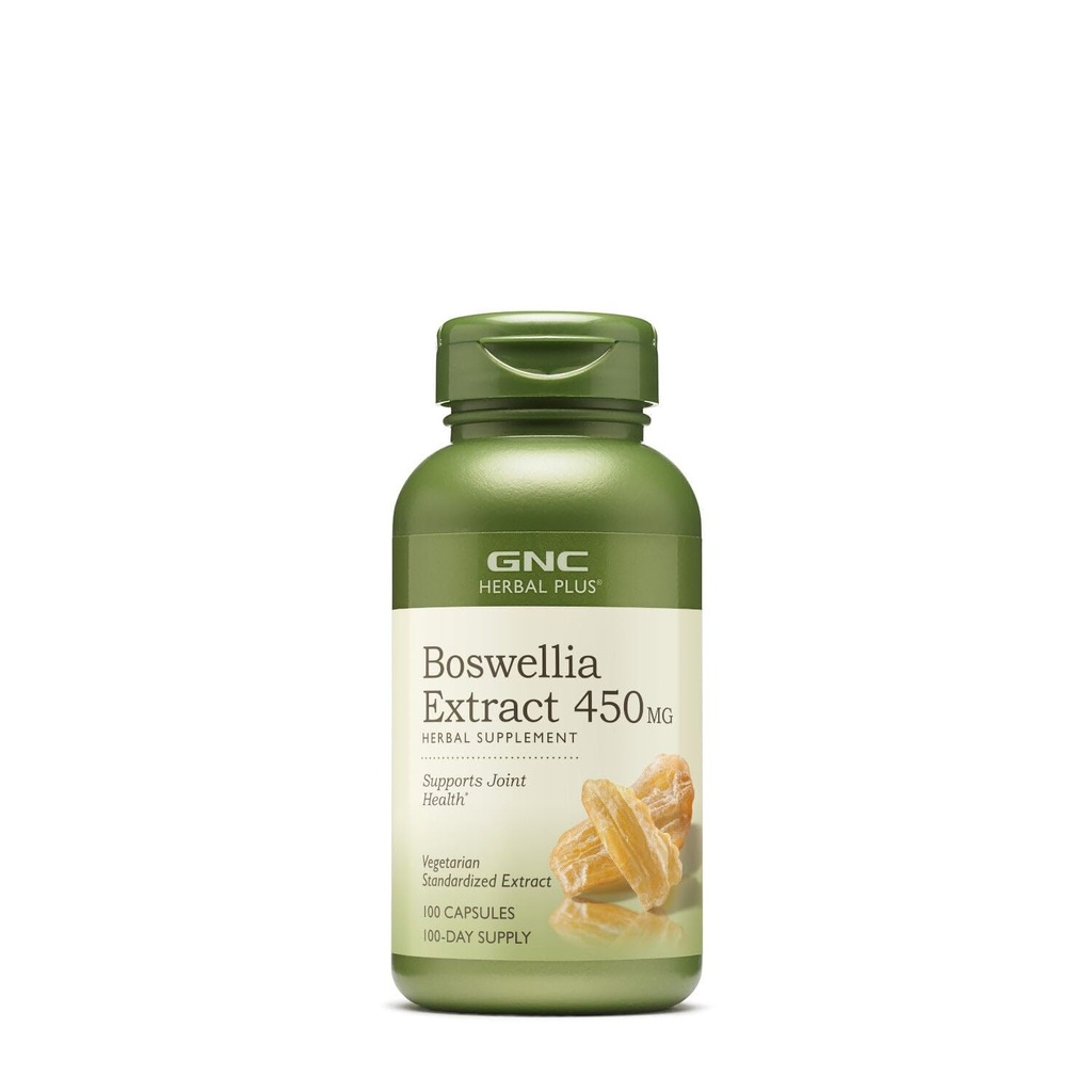 GNC Herbal Plus Boswellia Extract 450 mg supplement, vegetarisch, ondersteunt gezamenlijke gezondheid, 100 porties