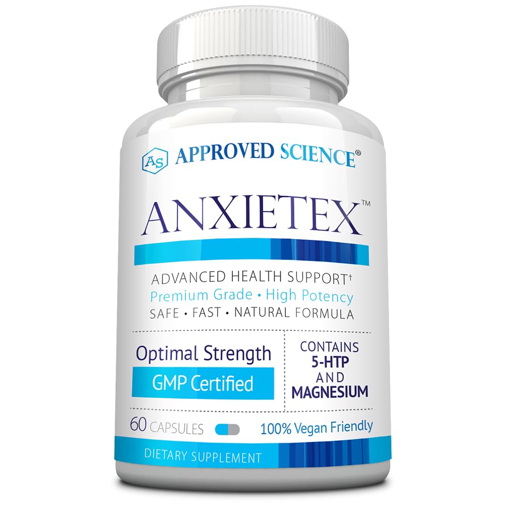 Goedgekeurde Science Anxietex - Kalm en ontspannen - L-Theanine en Magnesium - 60 Capsules - Vegan vriendelijk - 3 maand levering