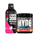 PROSUPPS L-Carnitine 3000 Stimulerende Gratis Liquid Shots (Dragon Fruit) en Hyde Max Pump Pre-workout voor mannen en vrouwen (Fruit Punch) bundel
